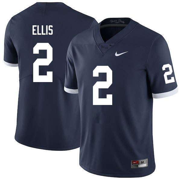 Men #2 Keaton Ellis Penn State Nittany Lions College Throwback Football Jerseys Sale-Navy - Click Image to Close